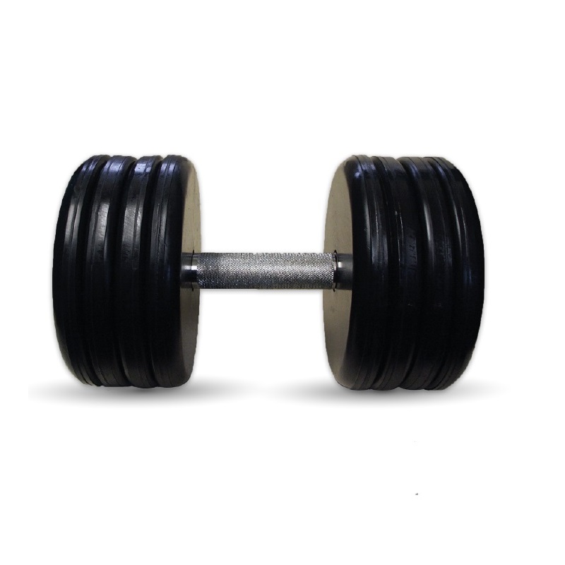 Гантель Barbell 47 кг неразборная классик с вращающейся ручкой хром