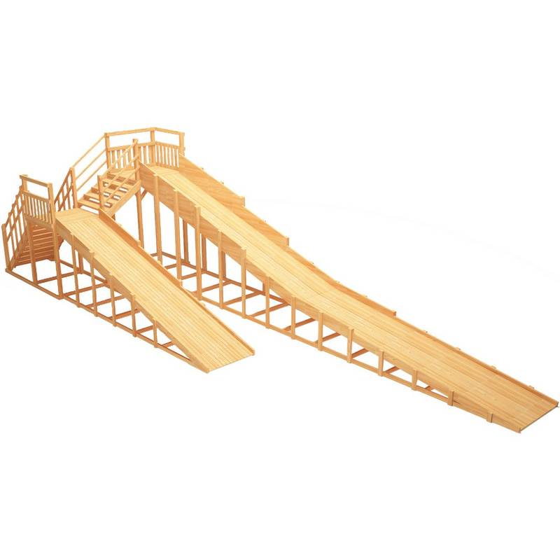 Зимняя деревянная игровая горка Савушка "Зима wood" - 9
