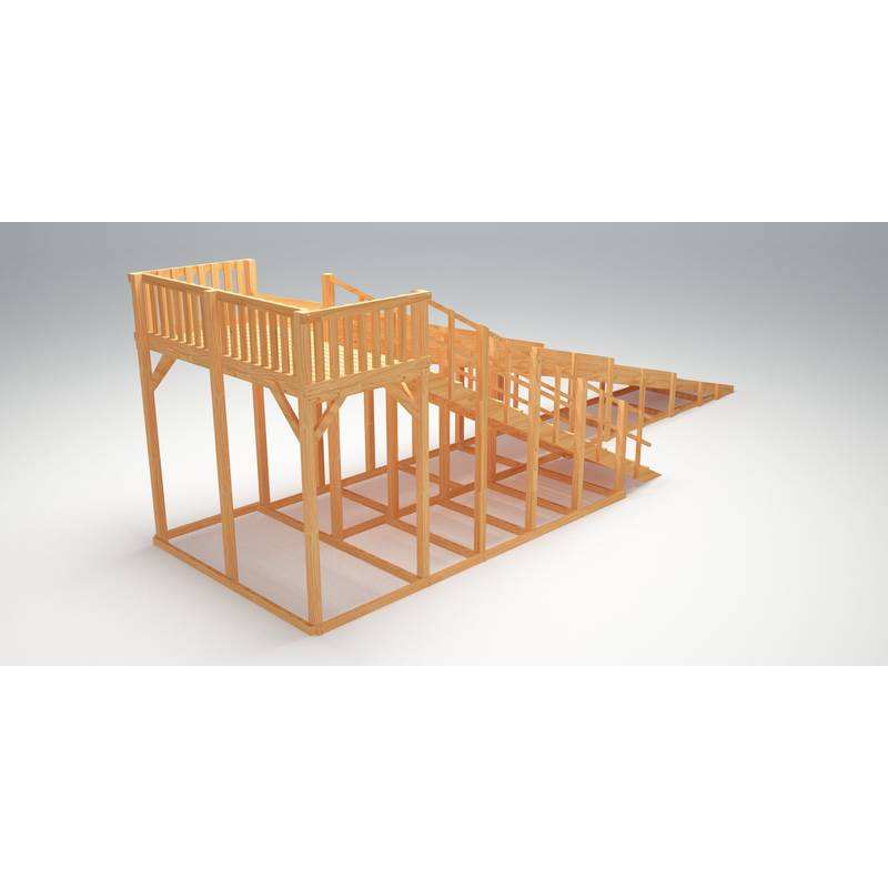 Зимняя деревянная игровая горка Савушка "Зима wood" - 8