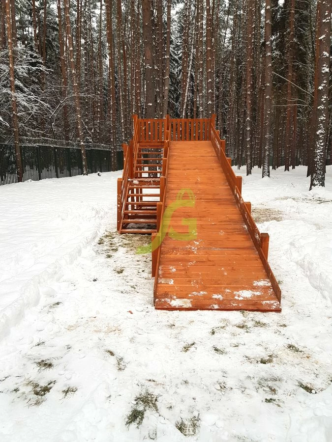 Зимняя горка "IgraGrad Snow Fox", скат 10 м, без окраски
