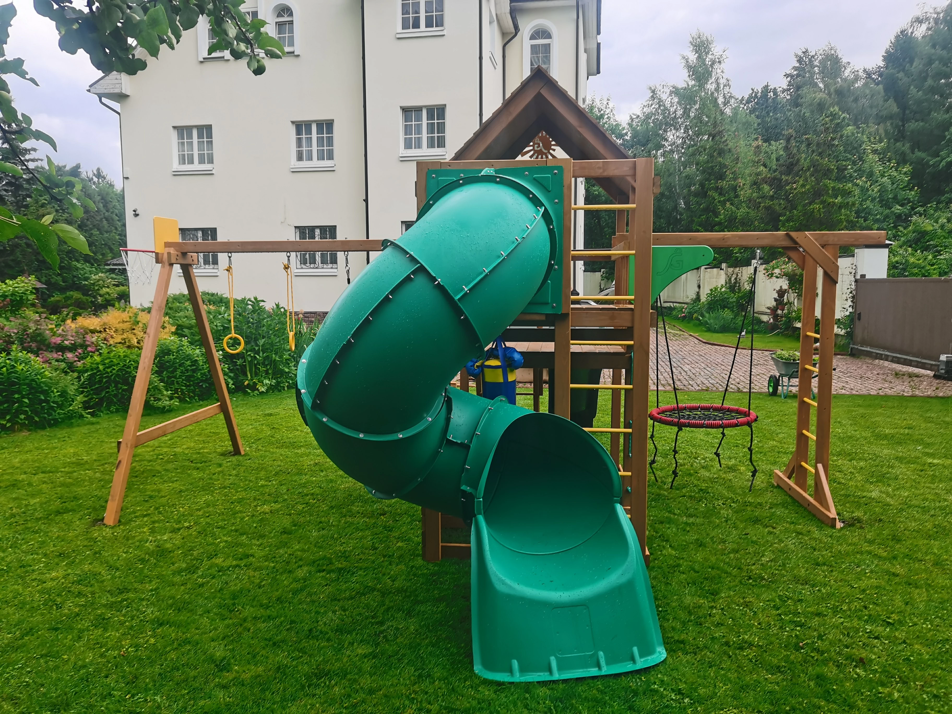 Детская площадка IgraGrad Крафт Pro 4 с трубой мод.2