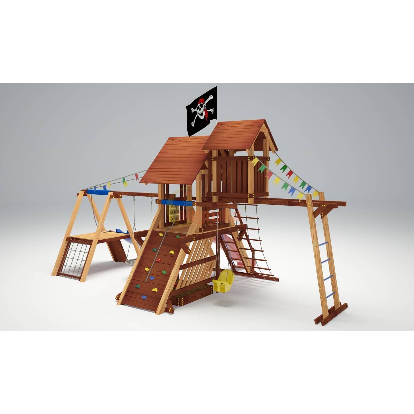 Детская деревянная игровая площадка Савушка Люкс 11