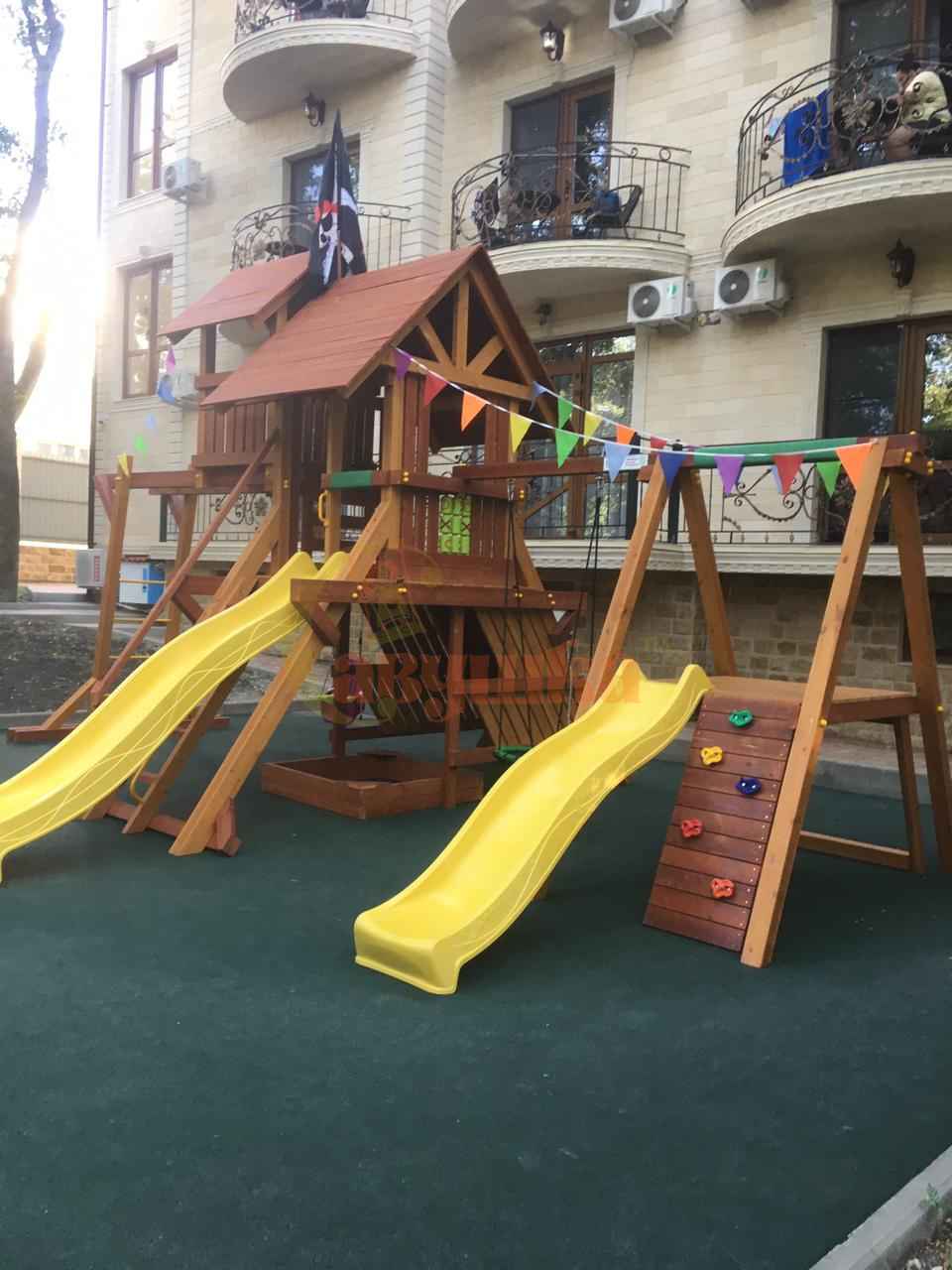 Детская деревянная игровая площадка Савушка Люкс 11
