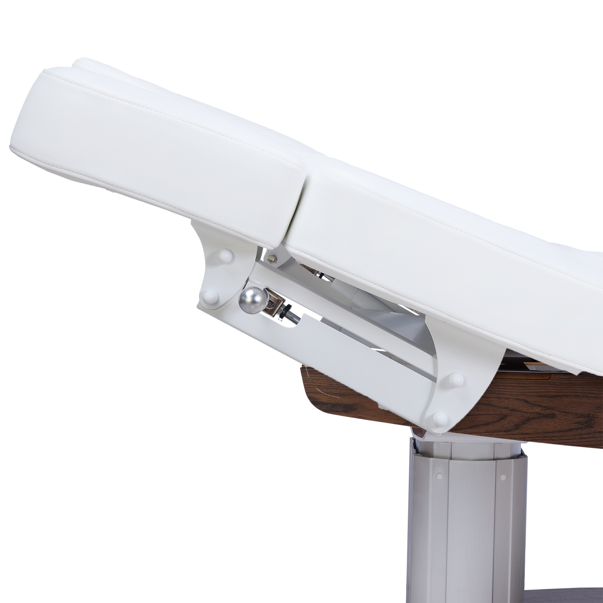 Массажный стол стационарный Mizomed MZ 2259H с электроприводом и подогревом (Белый/коричневый)