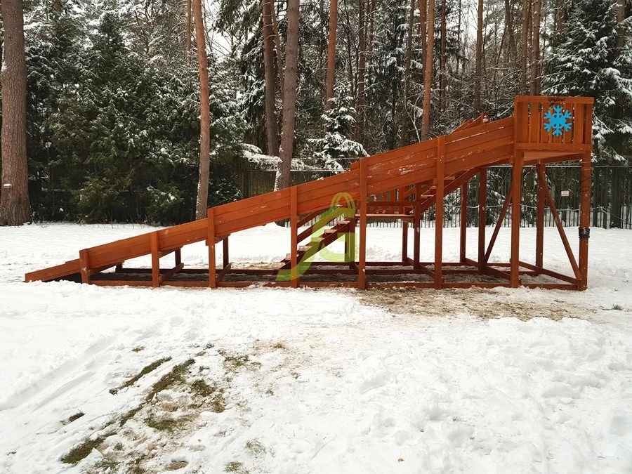 Зимняя горка "IgraGrad Snow Fox", скат 10 м, без окраски