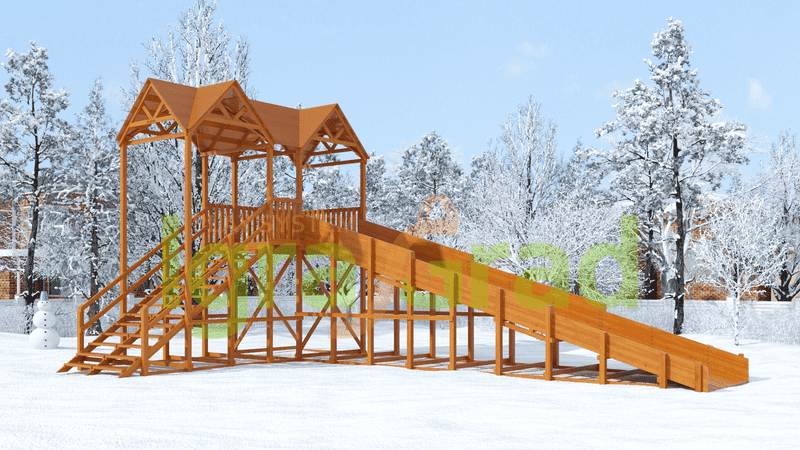 Зимняя горка IgraGrad Snow Fox Макси, скат 10 м