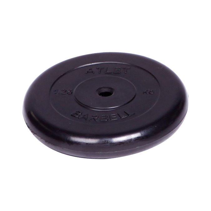 Диск обрезиненный "Barbell Atlet" d 26 мм чёрный 1,25 кг