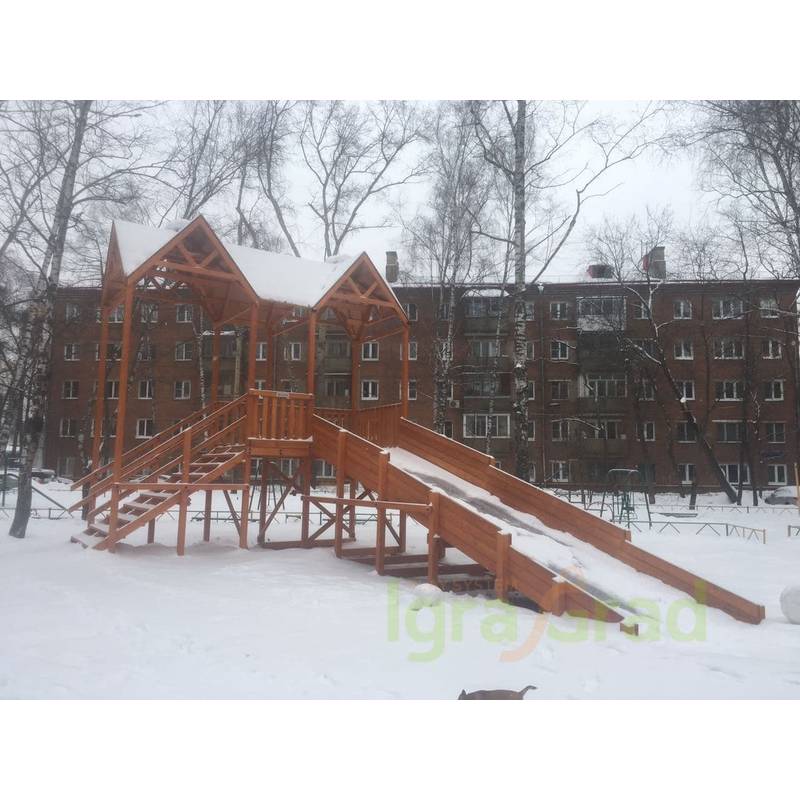 Зимняя горка IgraGrad Snow Fox Макси, скат 10 м