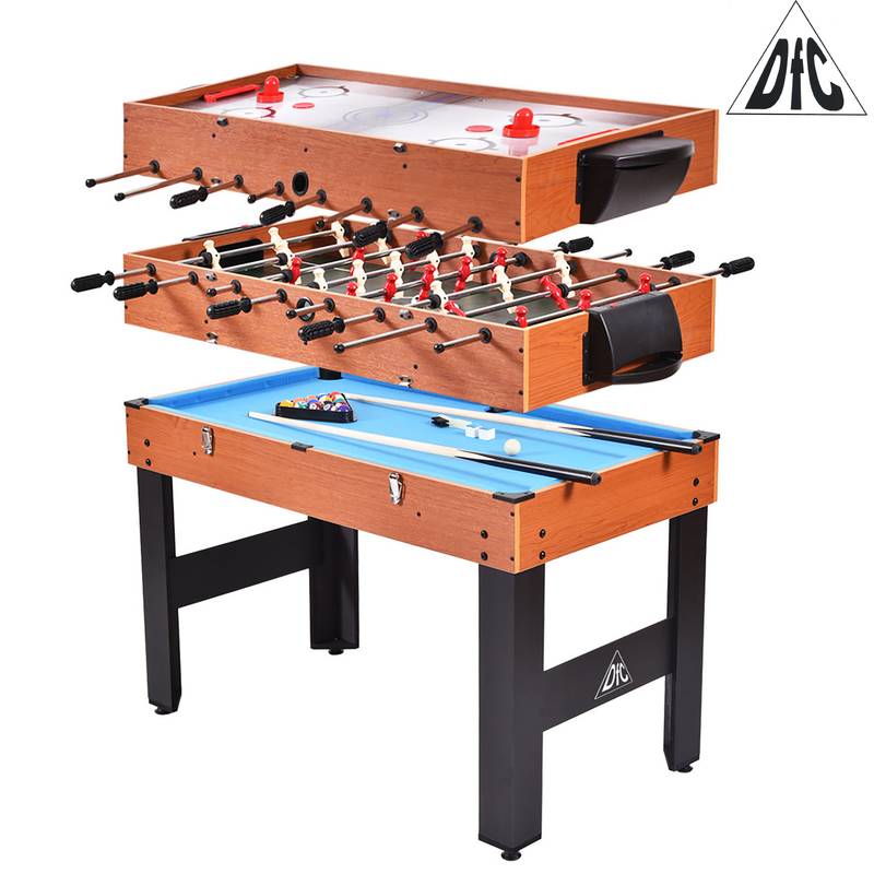 Игровой стол бильярд / хоккей / соккер DFC SOLID 48" 3 в 1 трансформер JG-GT-54810