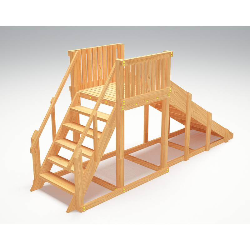 Зимняя деревянная игровая горка Савушка "Зима wood" - 2