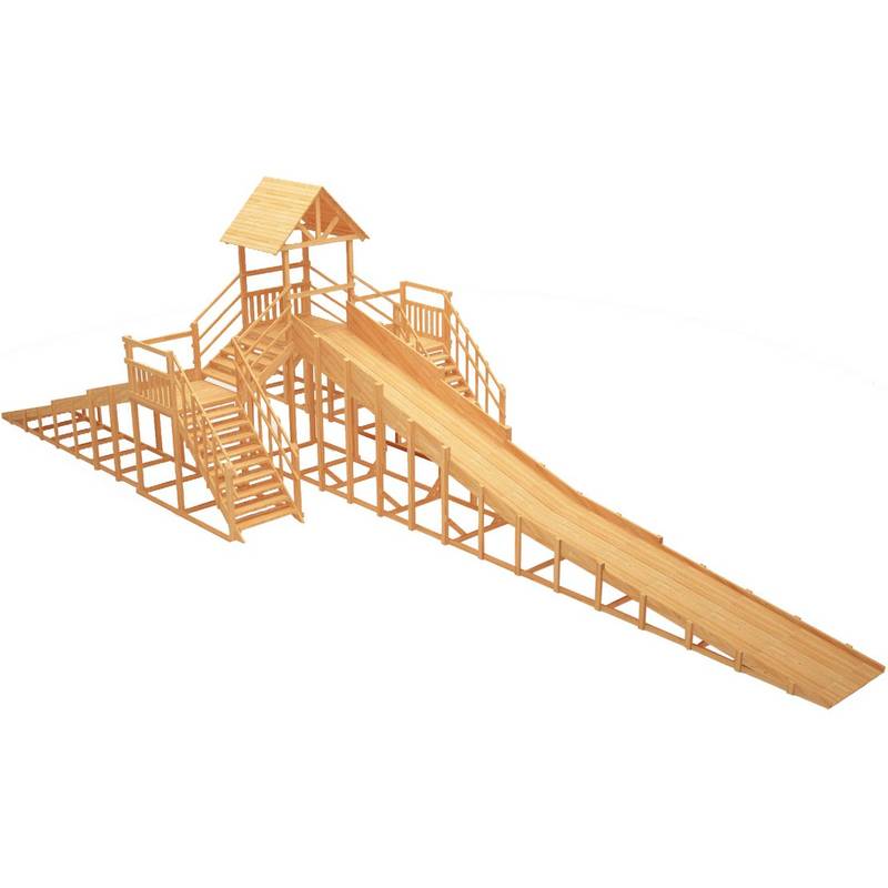 Зимняя деревянная игровая горка Савушка "Зима wood" - 11