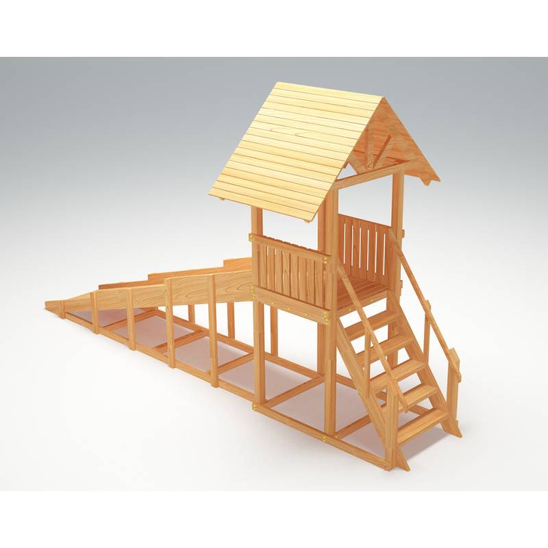 Зимняя деревянная игровая горка Савушка "Зима wood" - 5