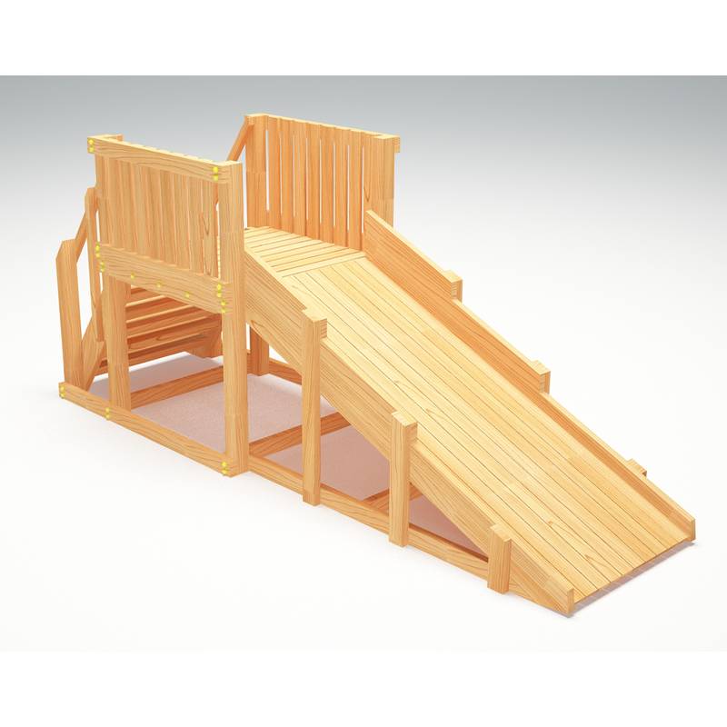 Зимняя деревянная игровая горка Савушка "Зима wood" - 1