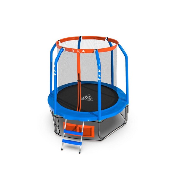 Батут DFC JUMP BASKET 6FT-JBSK-B с внутренней сеткой и лестницей (183 cм)
