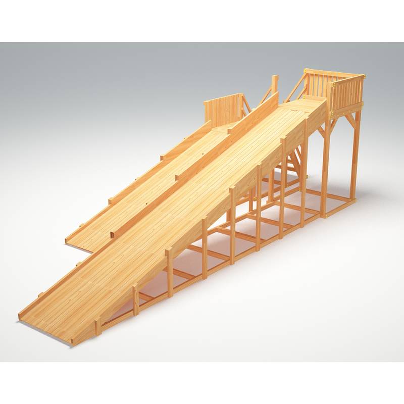 Зимняя деревянная игровая горка Савушка "Зима wood" - 7