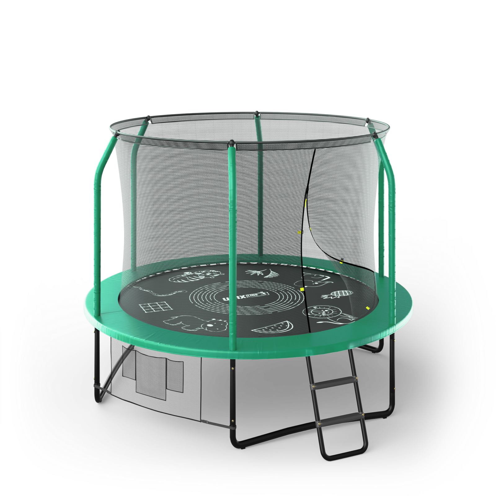 Батут UNIX line SUPREME GAME 8 ft (green)